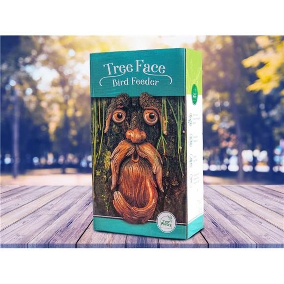 Tree Faces Decor Outdoor – Tree Hugger Yard Art Garden Decoration – Bird Feeders - Picture 9 of 12